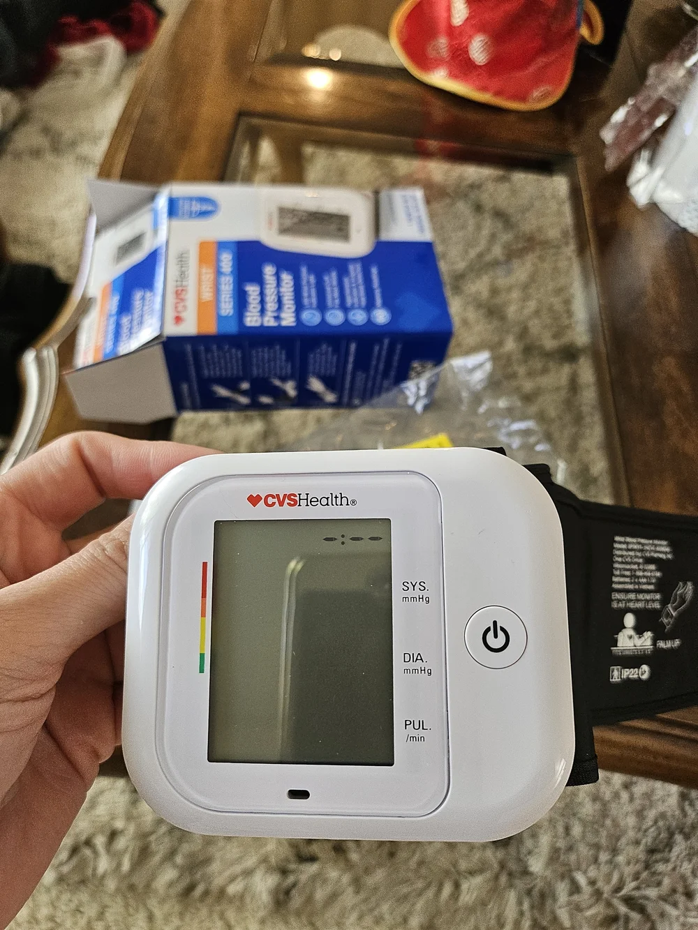 CVS Health White Wrist Blood Pressure Monitor - Accurate Home Readings